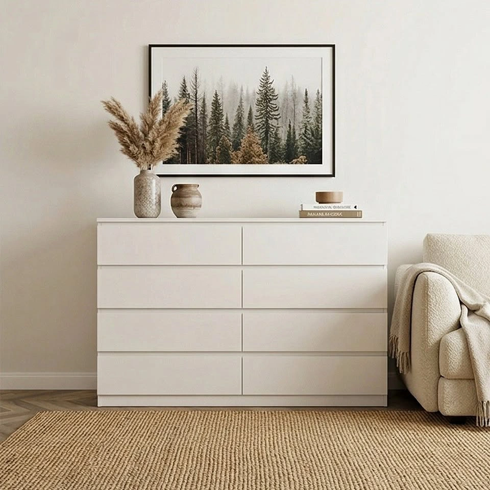 C1639 CBD030 Contemporary White Dresser