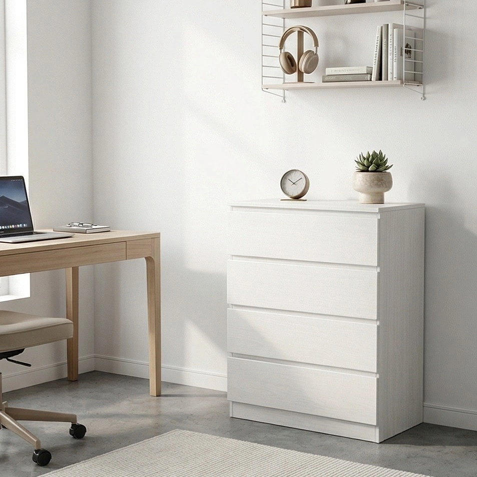 White Modern Drawer Cabinet – Sleek Storage Chest - photo 2