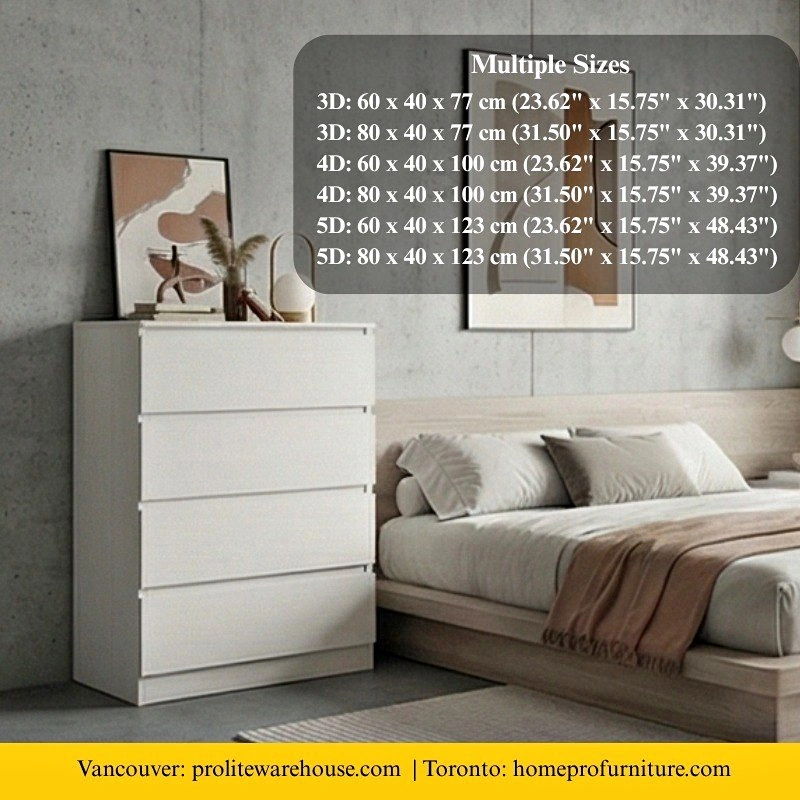 Elegant White Drawer Dresser – Modern Storage Chest