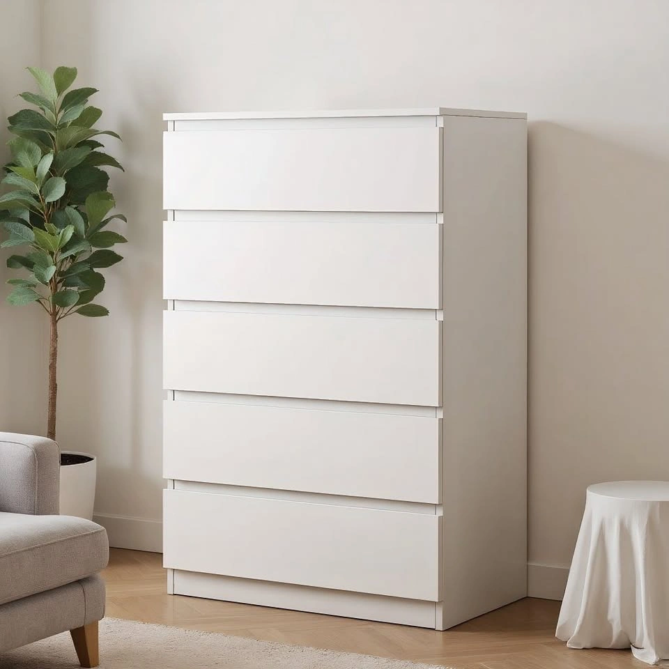 Contemporary White Drawer Dresser – Stylish Storage Chest - photo 2