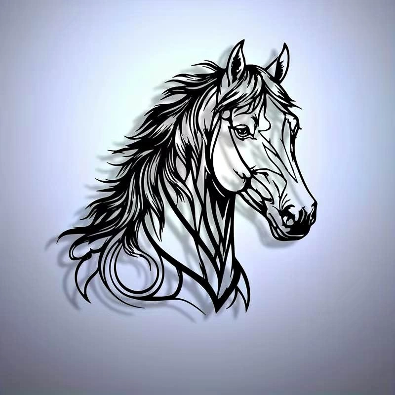 *NEW* Horse Head Metal Wall Art
