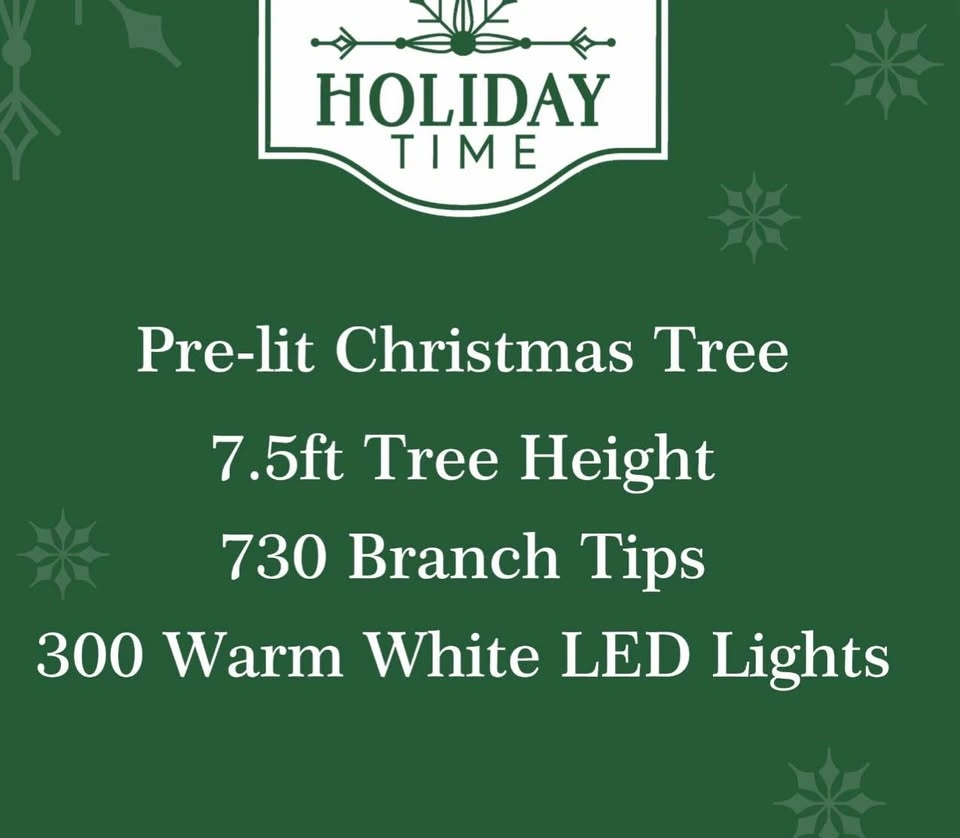 7.5 Ft Pre-Lit Artificial Christmas Tree, New in Box - photo 4