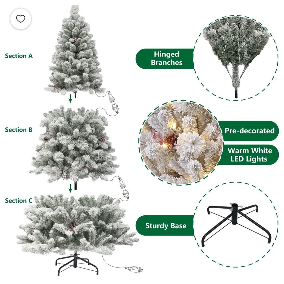 7.5 Ft Pre-Lit Artificial Christmas Tree, New in Box - photo 5