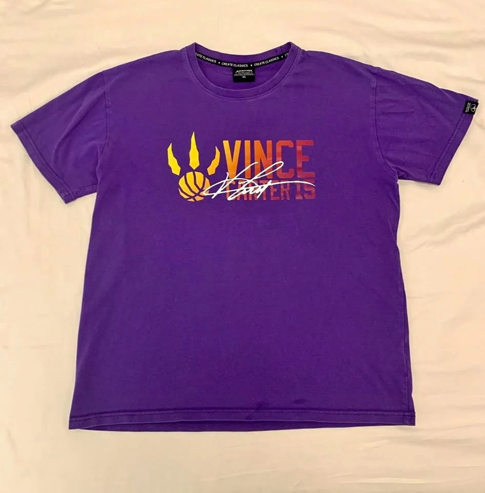 Men's Vince Carter #15 NBA Toronto Raptors Purple T-shirt