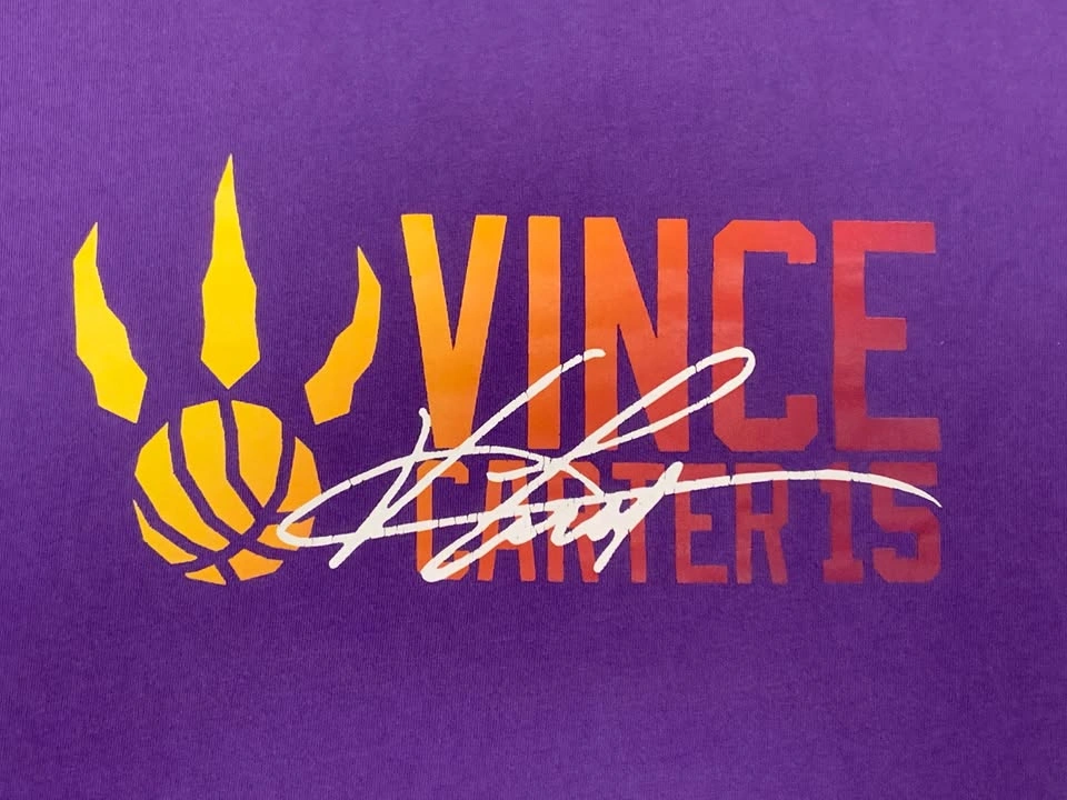 Men's Vince Carter #15 NBA Toronto Raptors Purple T-shirt - photo 2