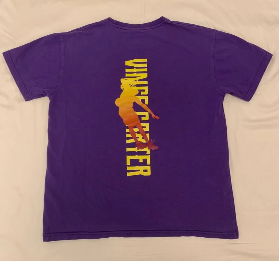 Men's Vince Carter #15 NBA Toronto Raptors Purple T-shirt - photo 3