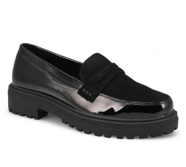 Patent Leather & Faux Suede Loafers! Worn ONCE!!