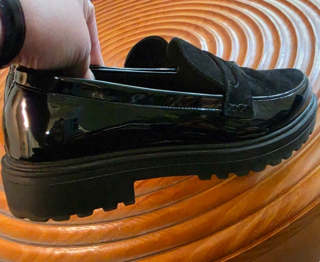 Patent Leather & Faux Suede Loafers! Worn ONCE!! - photo 3