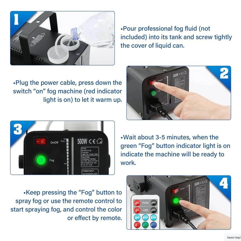 Fog Machine with 9 LED Lights - photo 3