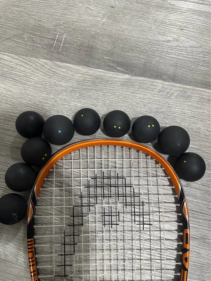 Head Squash/racquetball racquet and case plus 10 squash balls - photo 4