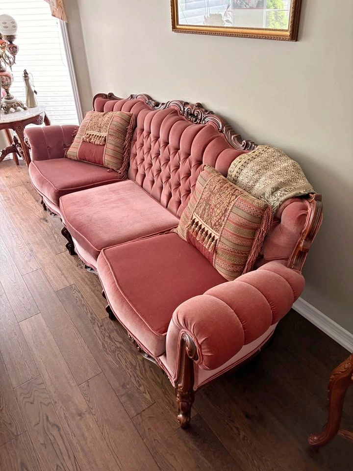 Victorian Sofa & Armchair Set (Vintage Canadian-Made)