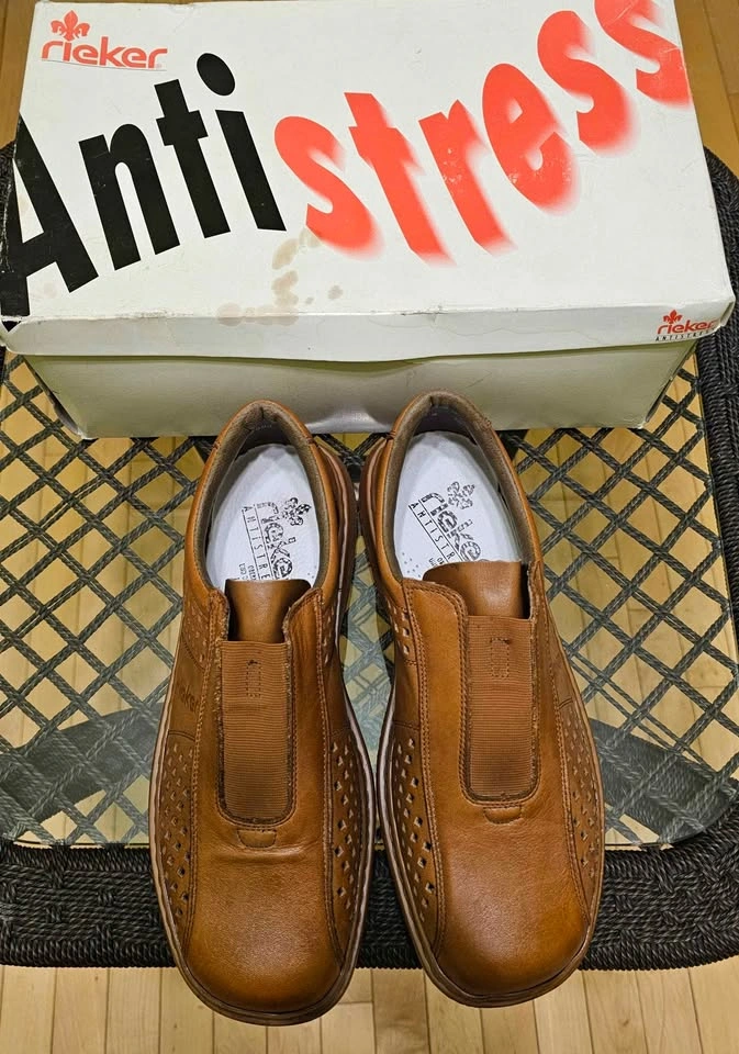 Brand New Rieker Antistress Men's Leather Slip-On Shoes - 42 - photo 4