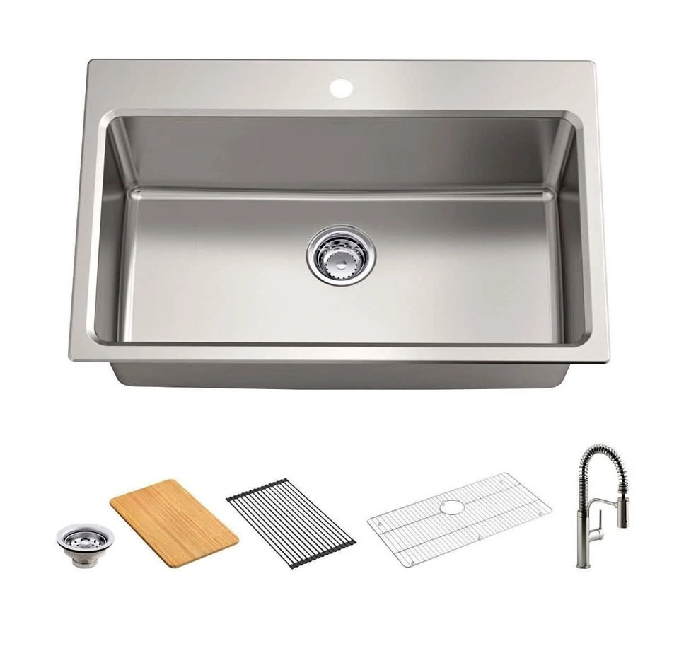 Brand New Kohler Provo 33" Dual Mount Single-bowl Workstation