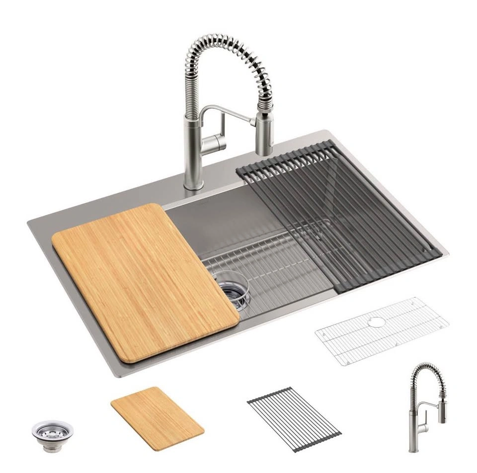 Brand New Kohler Provo 33" Dual Mount Kitchen Sink Kit - photo 3