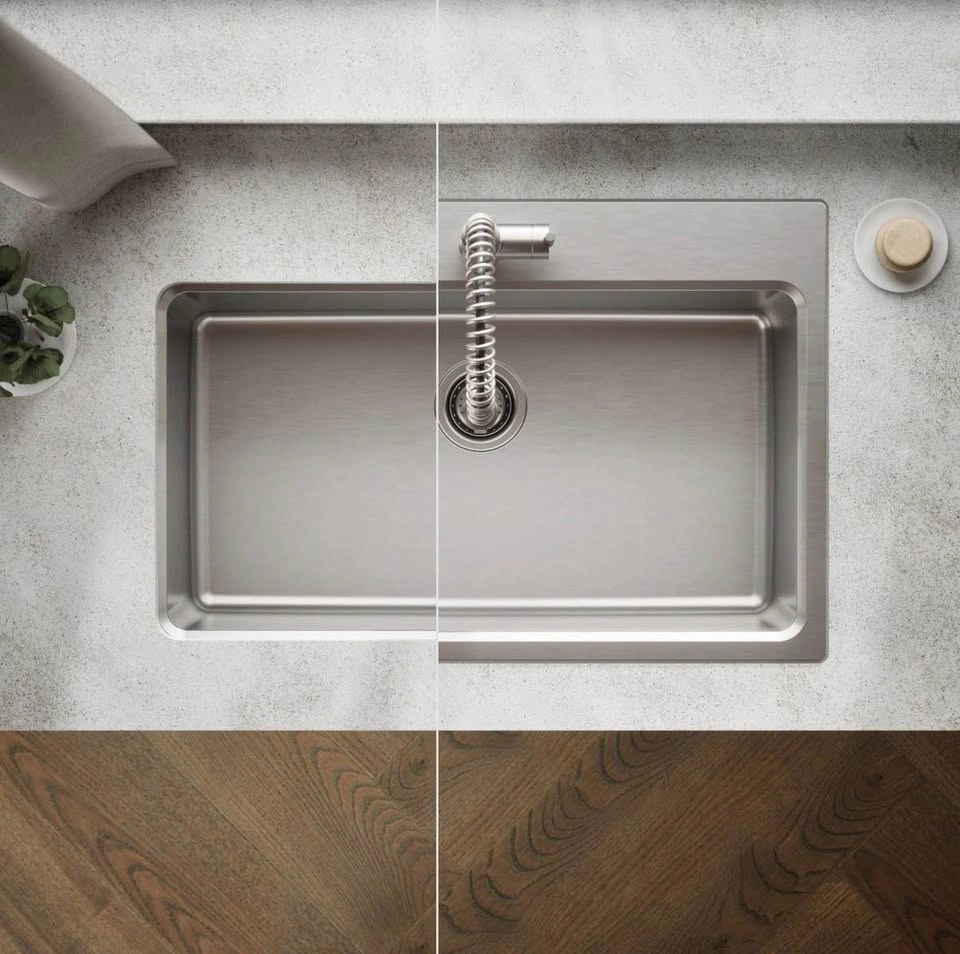 Brand New Kohler Provo 33" Dual Mount Kitchen Sink Kit - photo 5