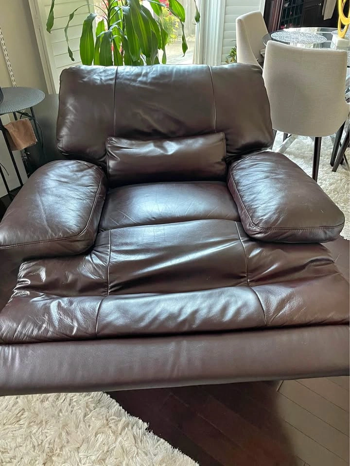 Brown Leon Leather Chairs – Excellent Condition