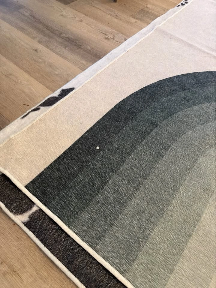 Ruggable Absida Sage Flatwoven Rug Cover – 5x7 – Washable - photo 2