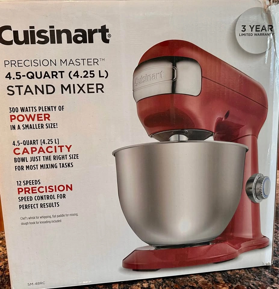 Cuisinart Precision Master Stand Mixer – Red – NEW – $200 - photo 3