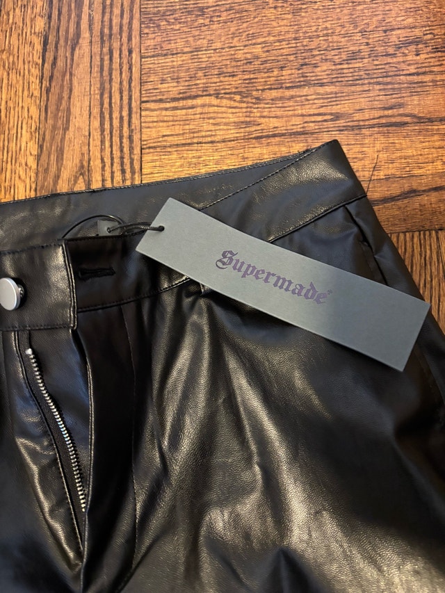 PUNK STYLE PLEATED LEATHER PANTS - 2195 - photo 3