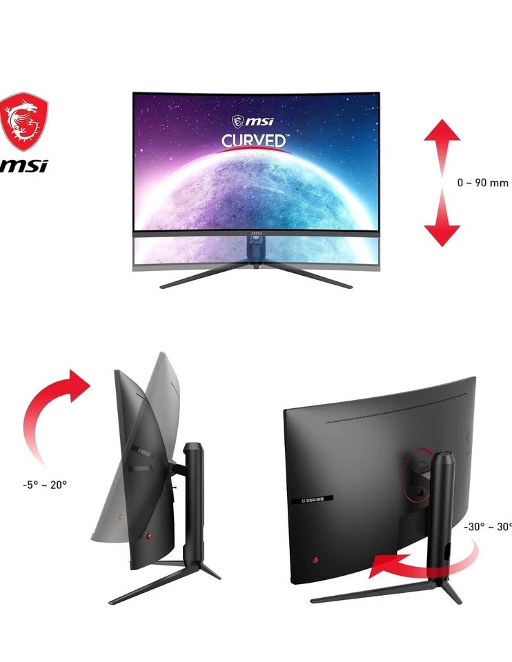 MSI G32CQ5P 31.5" WQHD 170Hz 1ms Curved Gaming Monitor - photo 2
