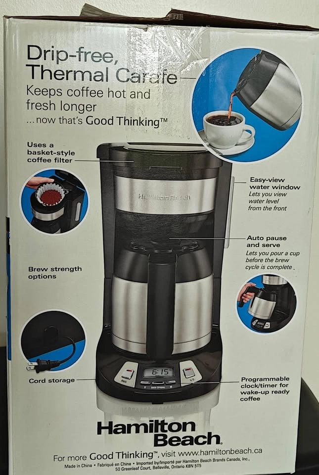 Hamilton Beach 8-Cup Thermal Programmable Coffee Maker - photo 2