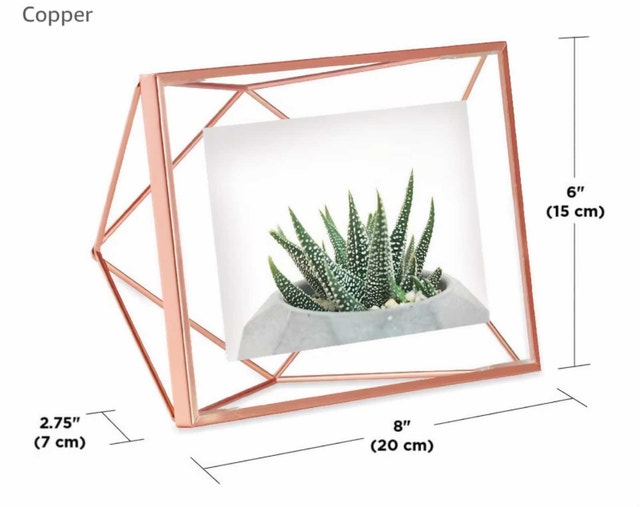 "Umbra" Copper PLATED Geometric Floating Frame