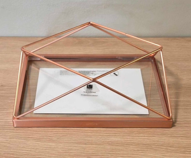 "Umbra" Copper PLATED Geometric Floating Frame - photo 2
