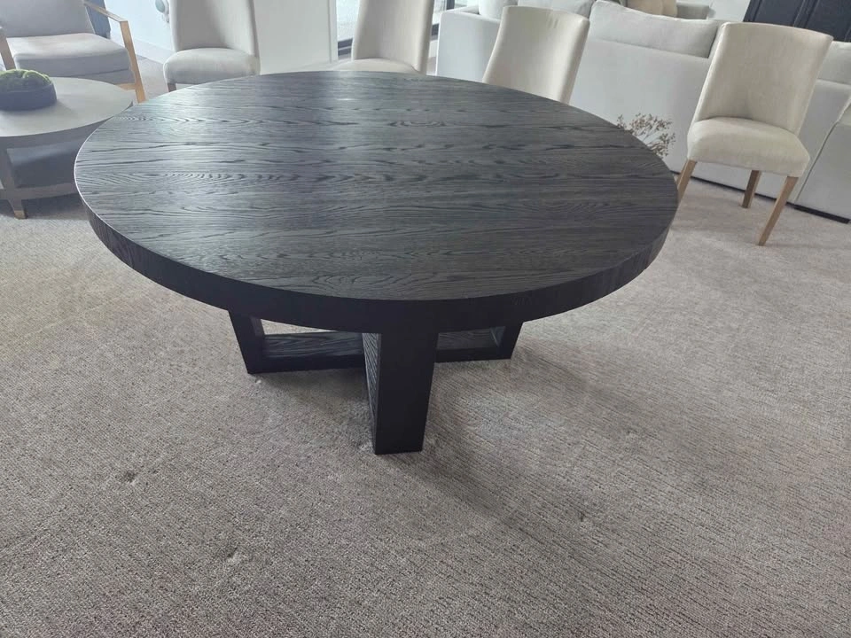 Restoration Hardware (RH) Antoccino Round Black Oak 60" Dining T - photo 2