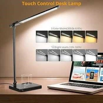 LED Desk Lamp - Dual Heads - 5 Color Modes & 10 Brightness - photo 2