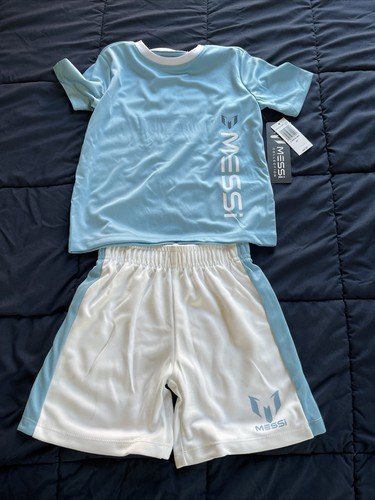 Messi Collection Light Blue Soccer Kit Jersey and Shorts 4T - photo 4