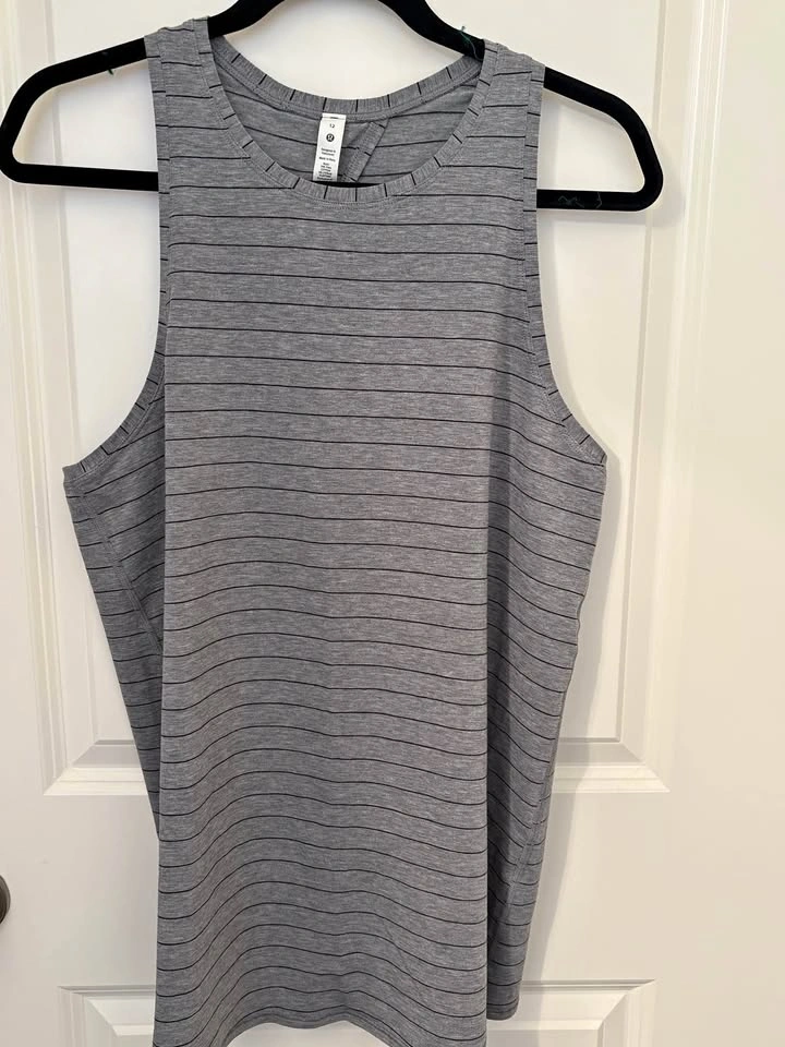 Lululemon Grey Striped Tank Top