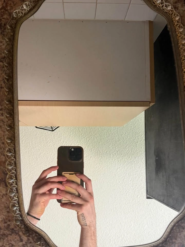 Antique-style gold decorative mirror - photo 2