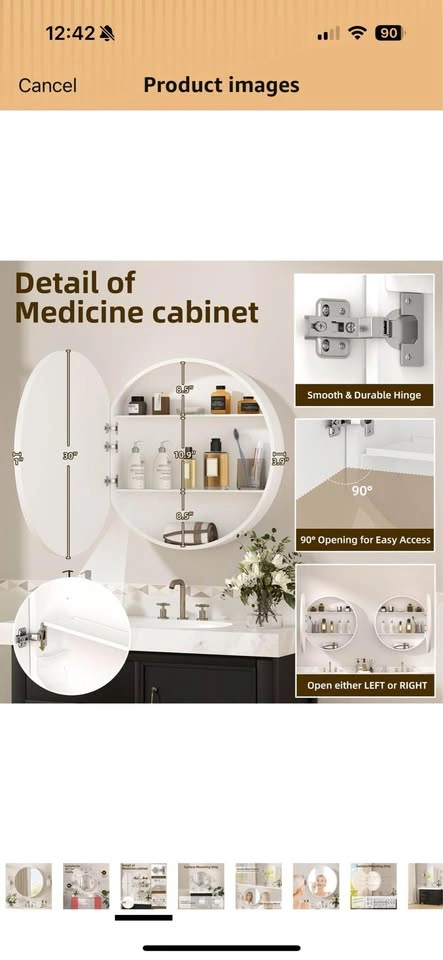 YTSMIR Bathroom Medicine Cabinet - photo 5