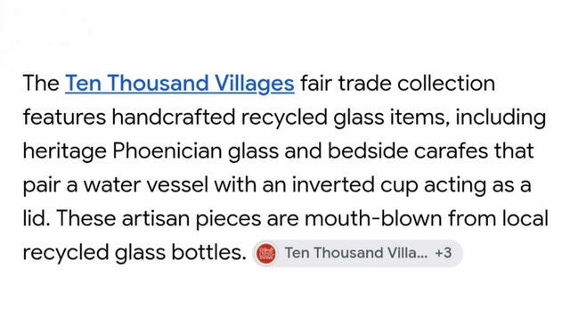 "Ten Thousand Villages" Decanter & Cup! NEVER USED! - photo 4