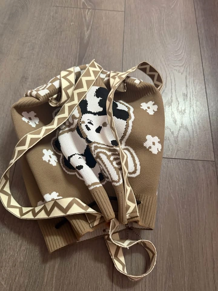 Cute Panda Backpack Brown - photo 2