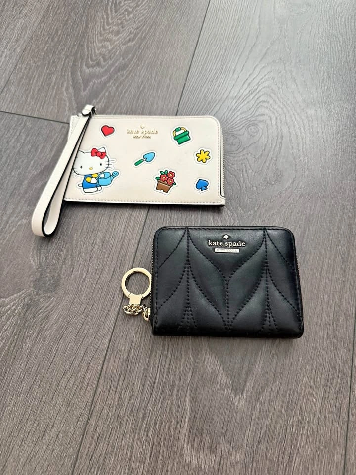 Kate Spade Hello Kitty Wallet and Black Wallet