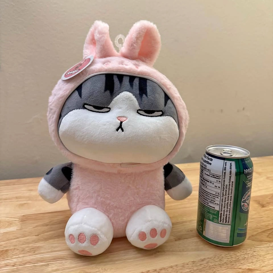 Snugz cat plush - pink bunny onesie