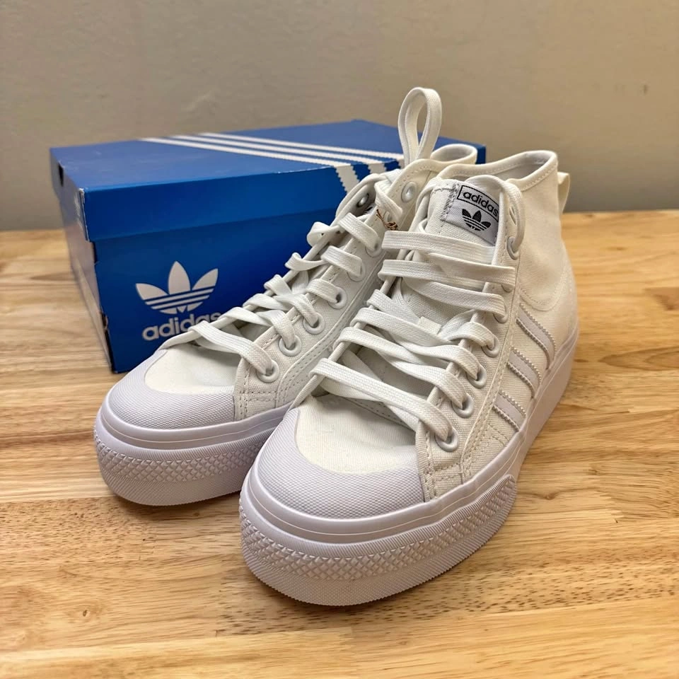 Adidas Nizza platform mid, white - Women’s size 7