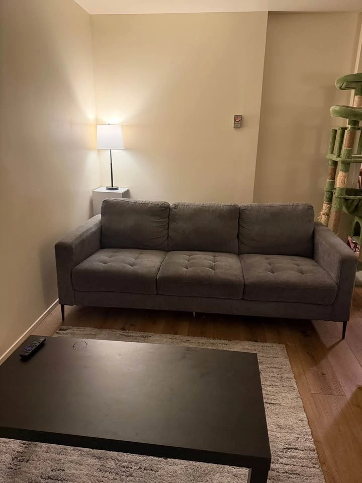Grey Fabric Sofa and Loveseat Set - photo 2