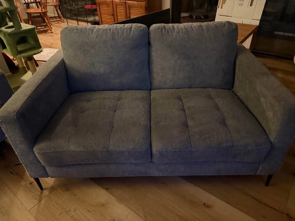 Grey Fabric Sofa and Loveseat Set - photo 3