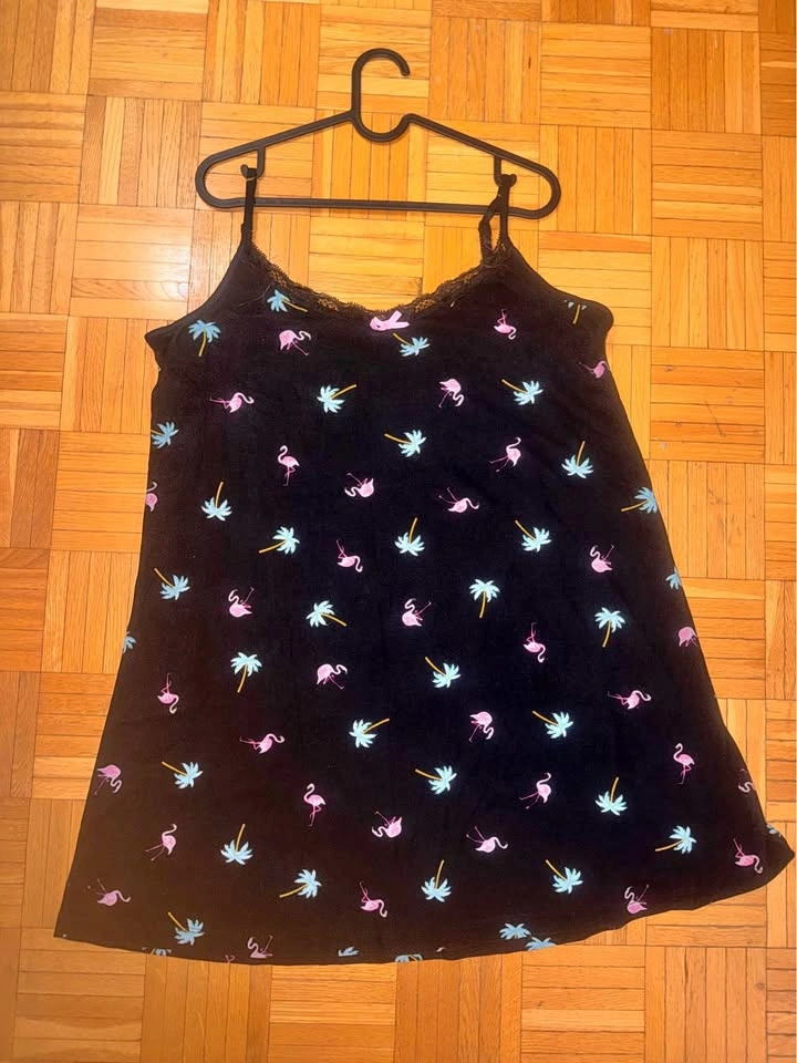 Ardene Flamingo and Palm Tree Camisole size XL