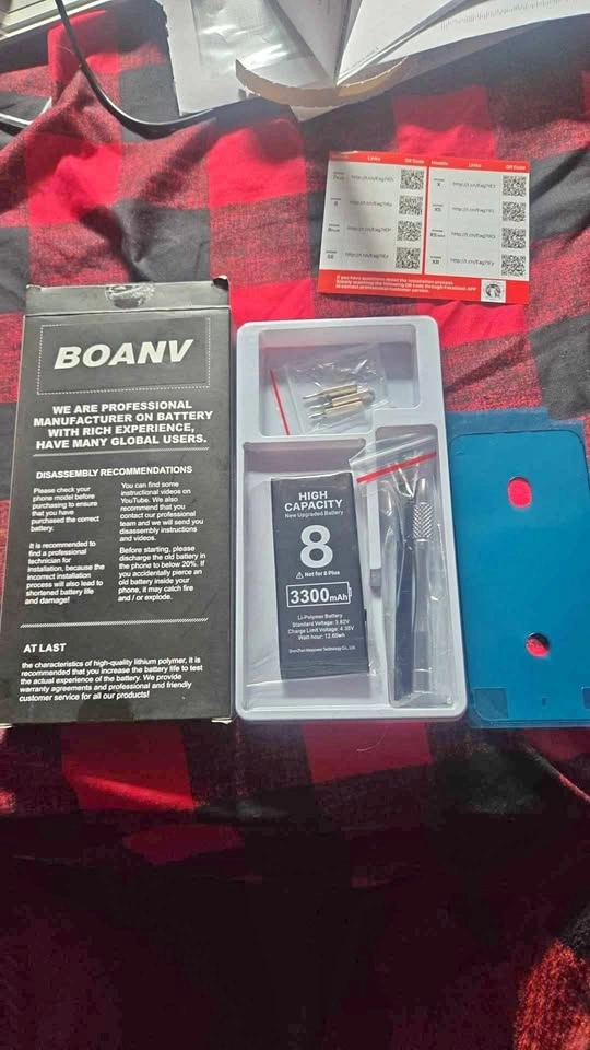 BOANV High Capacity 3300mAh Replacement Battery for iPhone 8