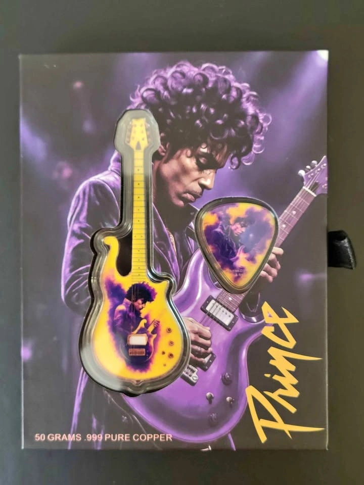 2026 Prince Guitar & Pick .999 Fine Copper Collectible
