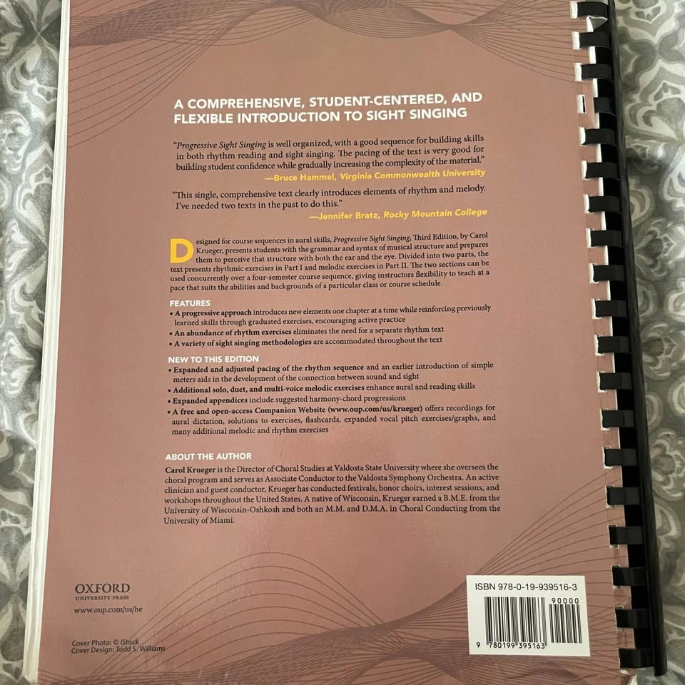Progressive Sight Singing 3rd Edition by Carol Krueger - photo 2