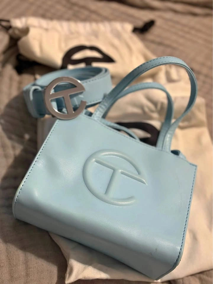 Telfar Mini Tote and Belt - Light Blue
