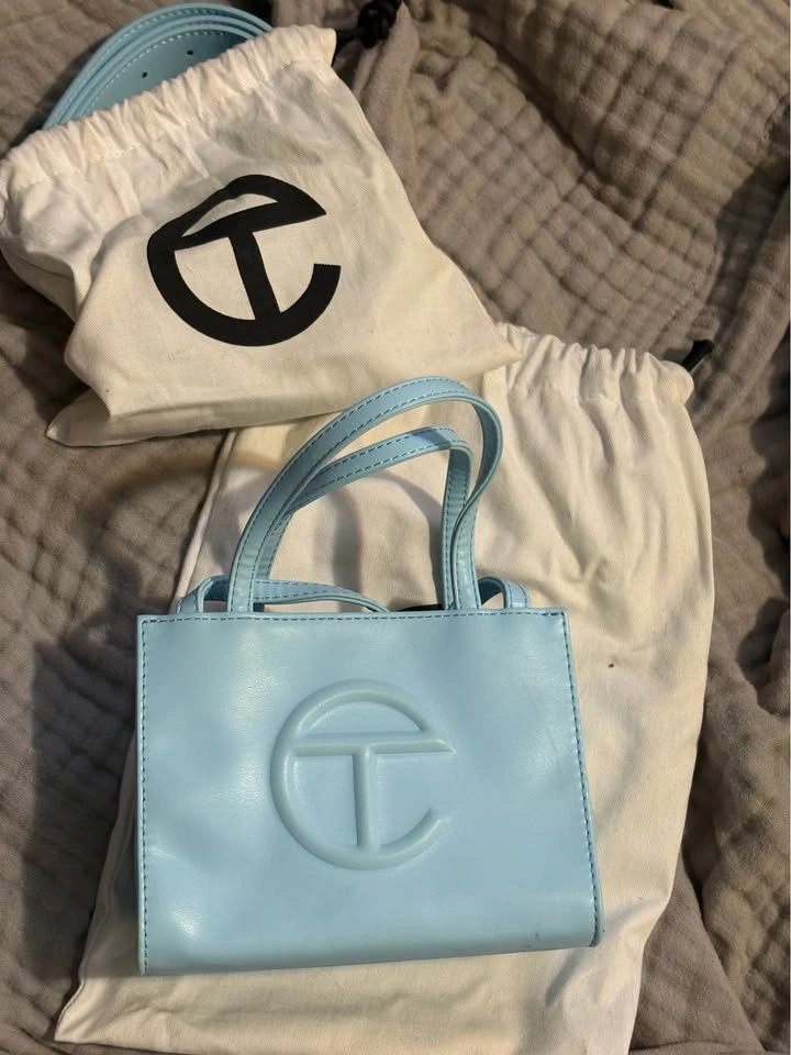 Telfar Mini Tote and Belt - Light Blue - photo 5