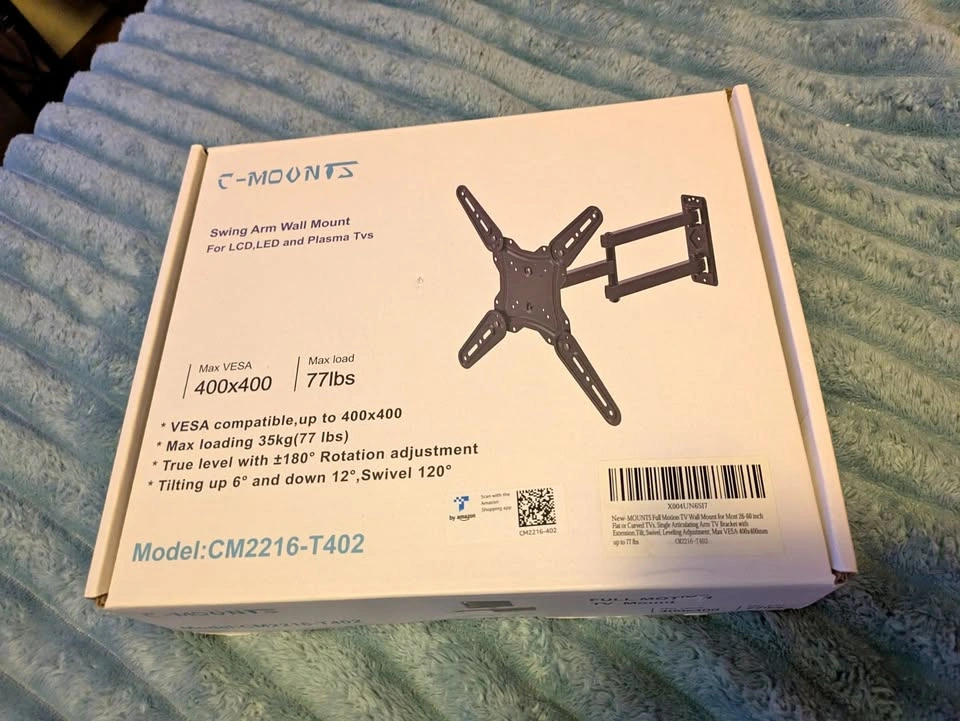 Full Motion TV Wall Mount (26"–60" TVs) – Brand New in Box