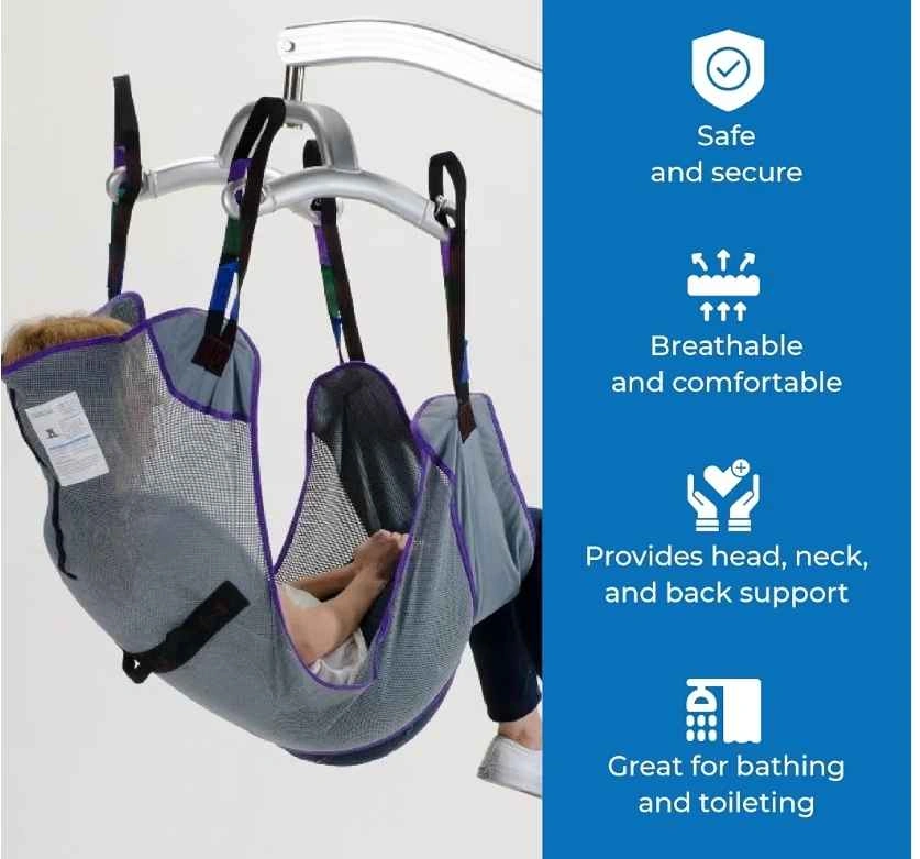 Full Body Mesh Commode Sling for Hoyer Patient Lift (up to 200 l - photo 2