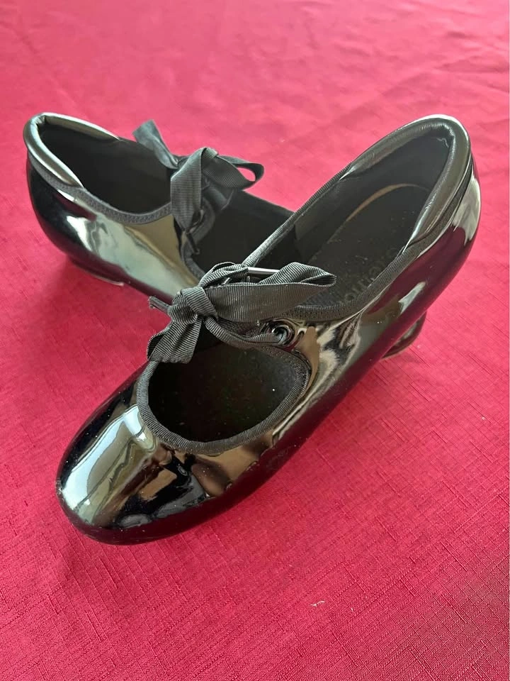Girls/Kids/Adult Black Full Sole Lace Up Tap Dance Shoes