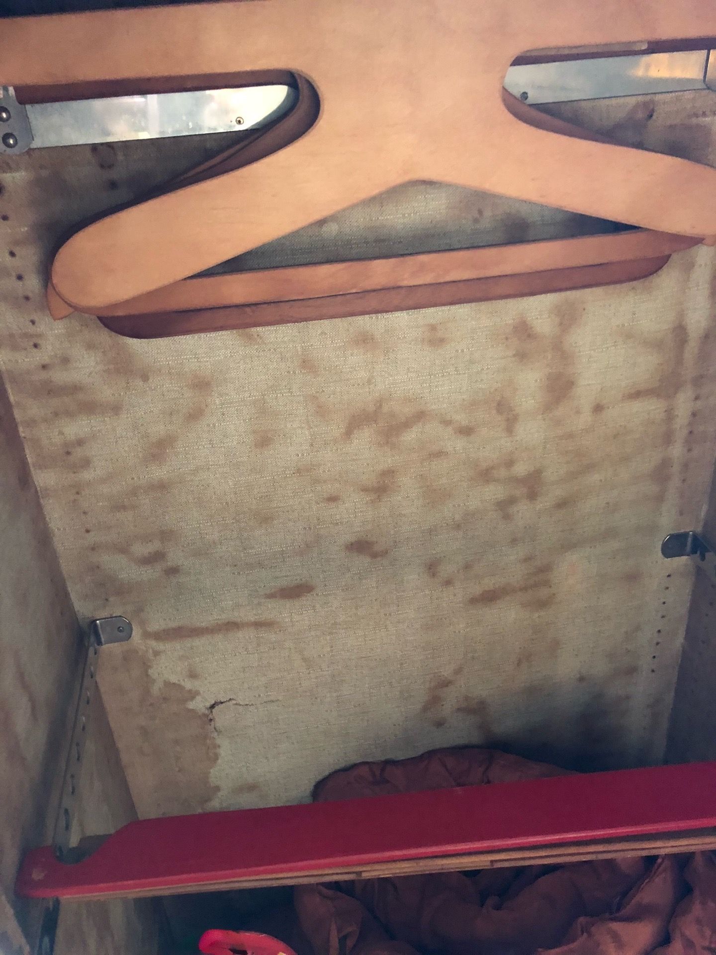Matched Pair Antique 1920s Art Deco Wardrobe Steamer Trunks - photo 4